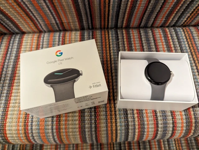 Great Condition! - Google Pixel Watch LTE Polished Silver  with Charcoal Strap