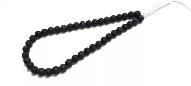 Roccia Lavica Perline Rotonde,Rock Nero Fuoco Rotondo Liscio 10mm 12 " Pollici 5