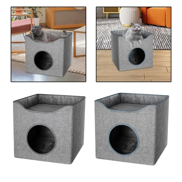 Pet Cat Bed Nest Small Dog House Kitten Cave Universal Double Layer Kennel