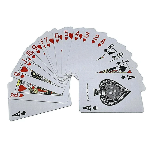 Nouveau 54 Pcs Poker Cartes à Jouer Deck of Play Cards Coated Casino... 3