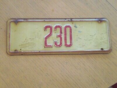 Vtg 230 Heavy Duty Metal House Door Wall Number Sign Rustic Mancave Apartment