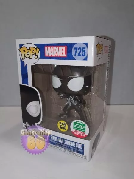 Funko Pop Spider Man Symbiote Suit 725 Glows In The Dark  Marvel Limited Edition