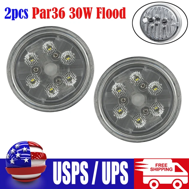 2pcs Par36 30W Flood LED Work Lights For John Deere,Case IH,Ford New Hollan