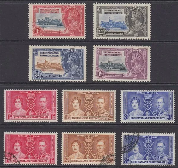 BECHUANALAND PROTECTORATE 1935/37 SETS (x3) (ID:749/D64184)