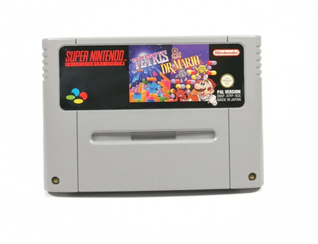 Tetris & Dr. Mario - Super Nintendo - PAL - SNES Modul