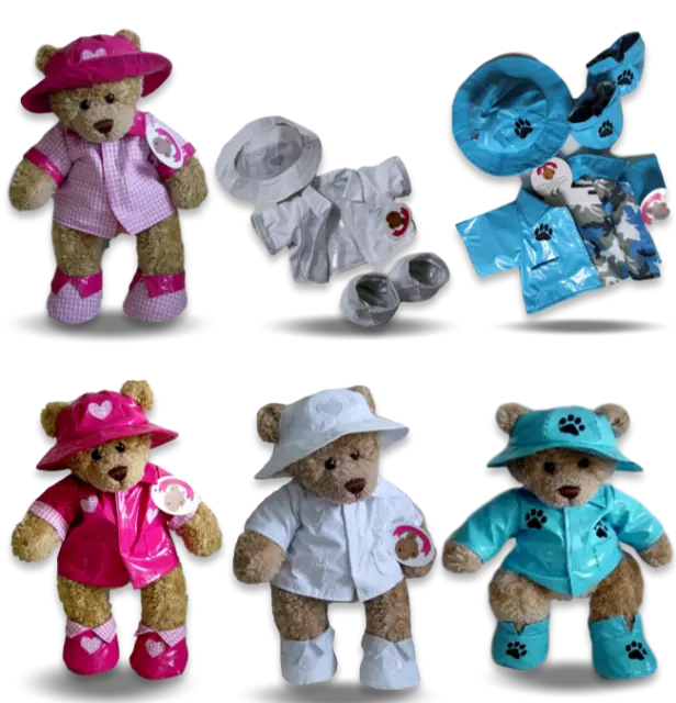 Teddy Bear Clothes Bears Raincoat - Hat & Boots fits most Build a bear 38-40 cm