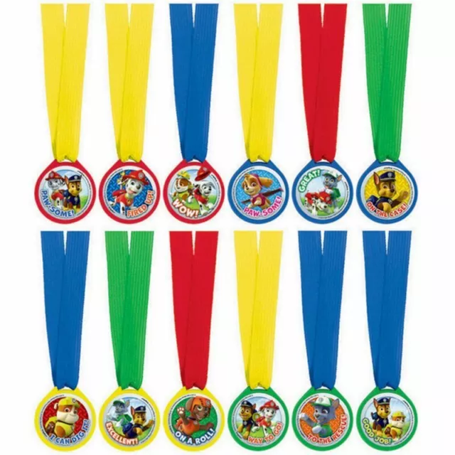 Paw Patrol Party Supplies Mini Award Medals 12 Pack Birthday Loot Favour Treat