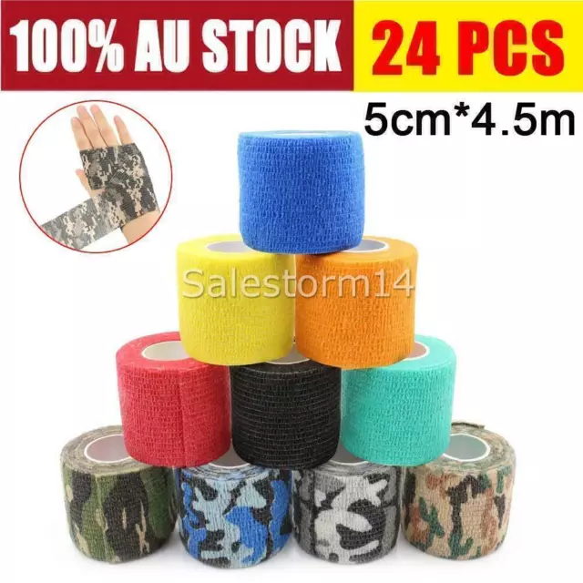 Self Adherent Wrap Adhesive Bandage Gauze Rolls Elastic First Aid Medical Tape