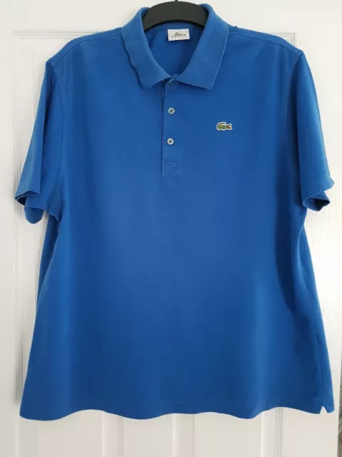 Lacoste Mens Sport Polo Shirt Top Size 7  Blue