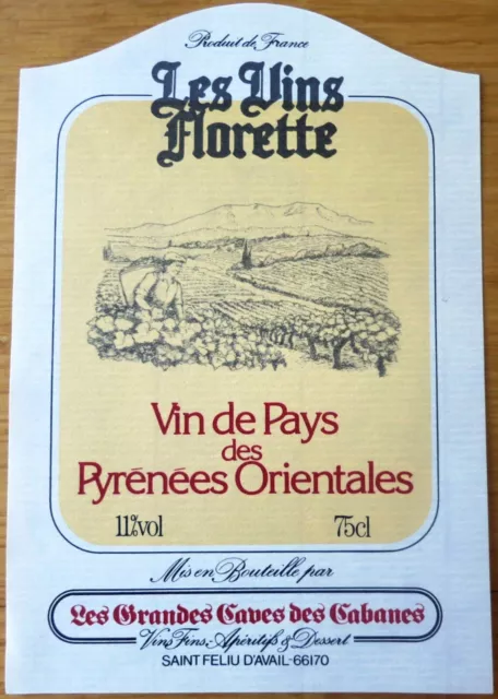 Etiquettes vin FRANCELes Vins Florette Vin Ps Grandes Caves Cabanes  wine labels