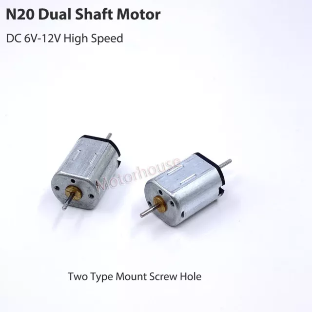 Mini N20 DC 6V 7.4V 9V 12V High Speed Micro 10mm*12mm Electric Motor Dual shaft