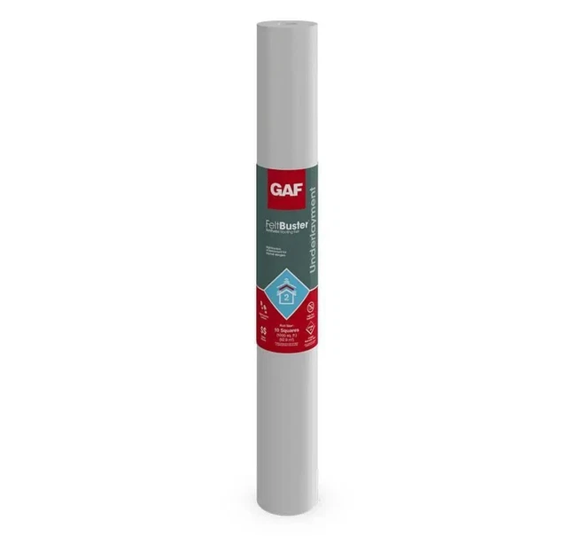 GAF FeltBuster 48 in x 250 ft Synthetic Roofing Underlayment Roll Tear Resistant