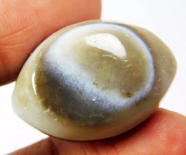 CERTIFIED UNIQUE ISLAMIC 37.35 Ct NATURAL EYE AGATE SULEMANI HAKIK AQIQ GEMSTONE