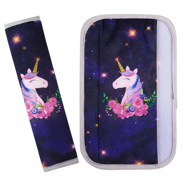 URAQT Housse Ceinture Sécurité Enfant 2PCS - Coussinets Anti-Frottement Cou/Épaules - Gris Foncé