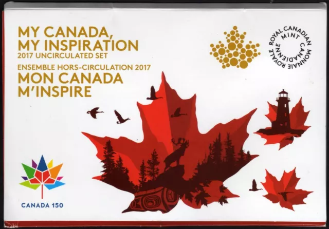 2017 Canada 150 Anniversary My Canada My Inspiration Uncirculated Set - 8 Coins