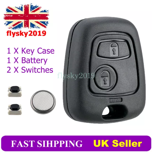 2 Button Remote Key Fob Case Shell Kit For Citroen C1 C2 C3 C4 C5 Xsara Picasso