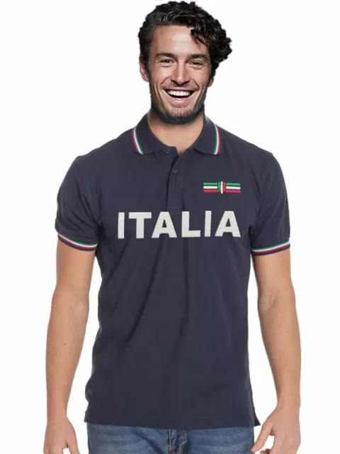 POLO T SHIRT ITALIA Maglia Maglietta Azzurri Nazionale Euro 2020