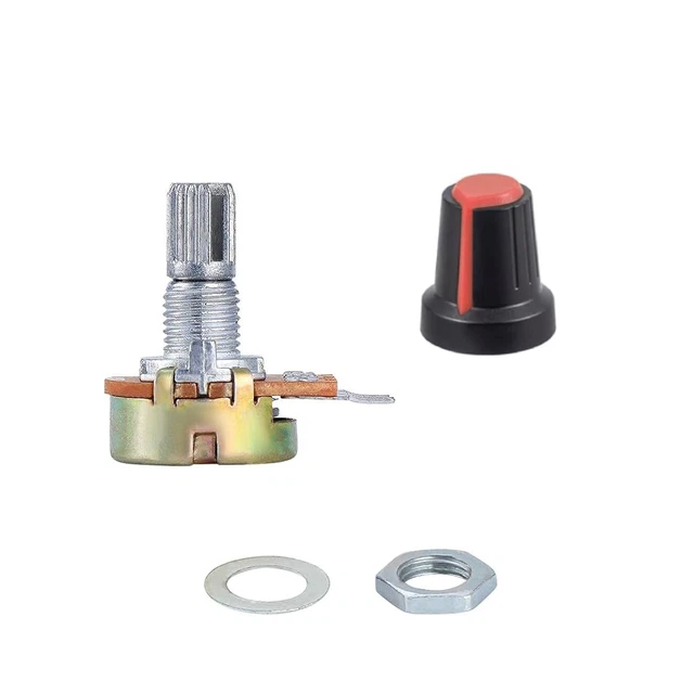 POTENZIOMETRO MONOGIRO LINEARE METALLICO 400mW 10K - Foto 6