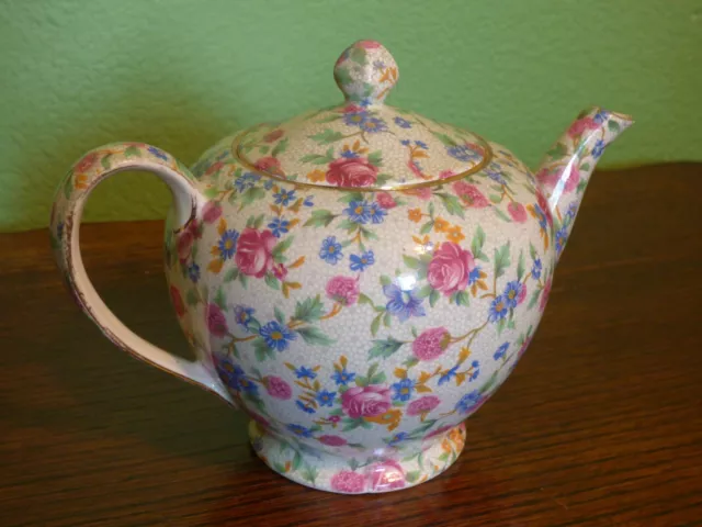 Floral "Old Cottage" Royal Winton Grimwades Floral Chintz Teapot Tea Pot England