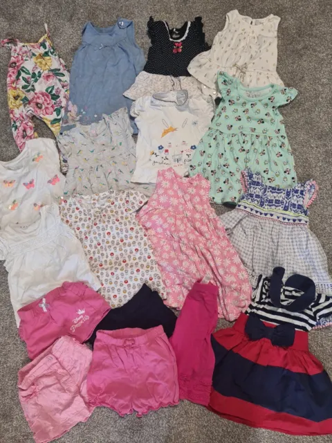 9-12 Months Girls Summer Bundle dresses tops shorts (4)
