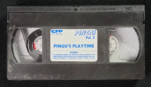 PINGU VOLUME 3 - Pingu's Playtime (VHS, 1991) Tape Only Canadian HTF ...