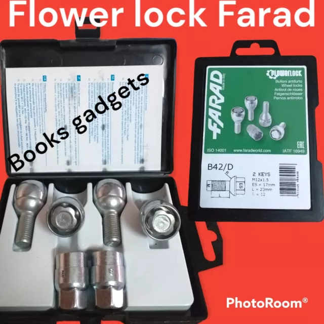 Per Smart Fortwo fino al 12.2014 Bulloni Antifurto Flower Lock C/Acciaio