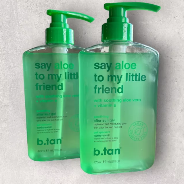 2 x Loción Después del Sol Bronceado - Dile Aloe To My Little Friend Hidratante 16 oz Ea