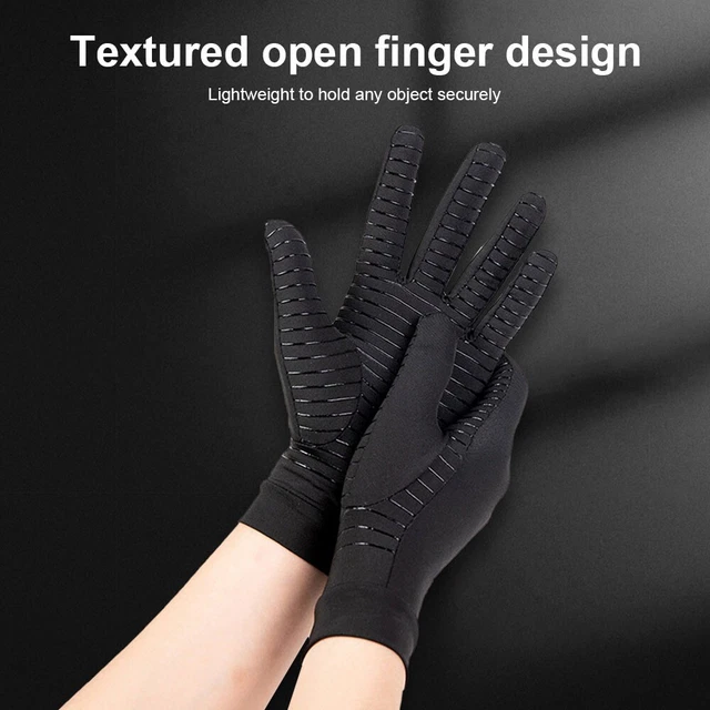 Guanti corsa touchscreen fibra di rame spandex inverno caldo dita piene