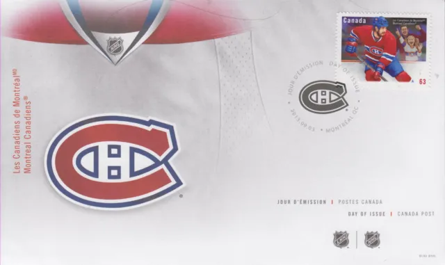 Canada #2671 63¢ Nhl Team Jerseys - Montreal Canadiens First Day Cover
