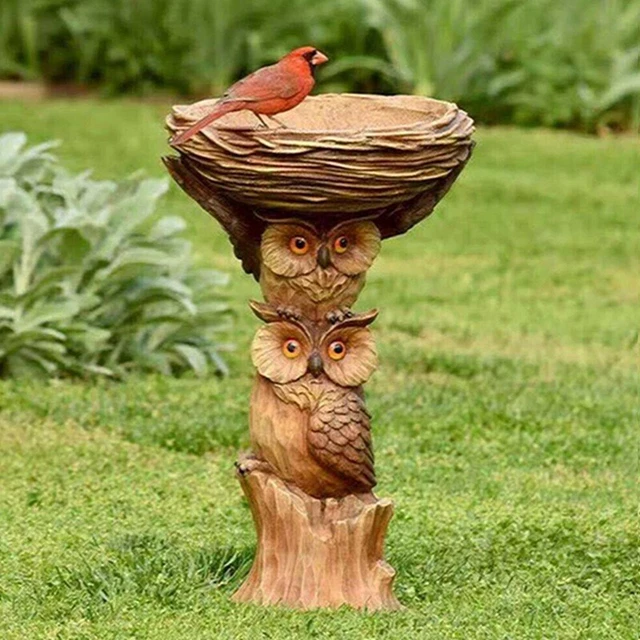 Vogeltränke & Futterspender, freistehender Gartenvogel-Badebehälter für  N//