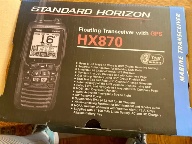 Standard Horizon HX870 Handheld Floating Transceiver with GPS - Black