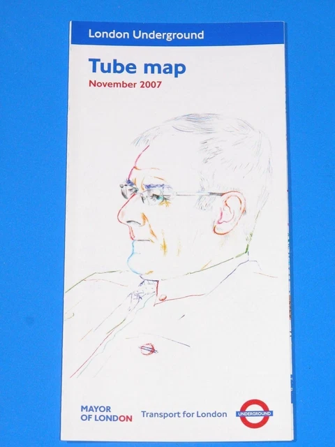 LONDON UNDERGROUND TUBE Map November 2007 Portrait Of John Hough Mint ...