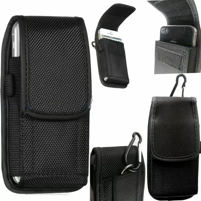 Universal Belt Hook Pouch Bag Nylon For All Mobile Phone Case Cover Holster 2in1