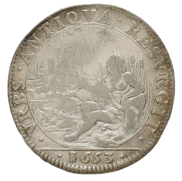 FRANCE 1653 RETURN OF THE KING TO PARIS SILVER JETON 27mm 5,66g £23.64