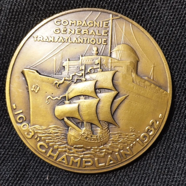 Medaille compagnie generale transatlantique d'occasion