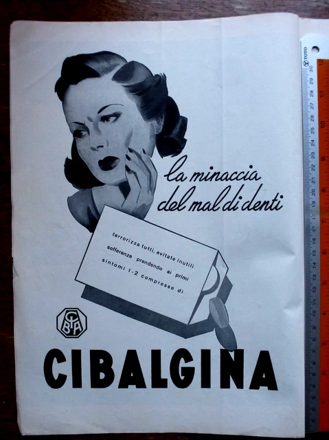 Pubblicità CIBALGINA - CIBA - 12/1951