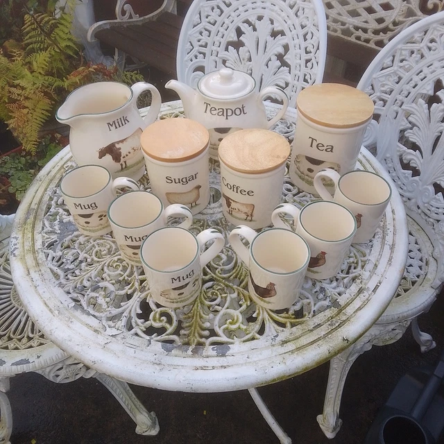 Vintage T. G. Green, English Pottery, 'Cloverleaf', Ten Piece Tea/Coffee Set.