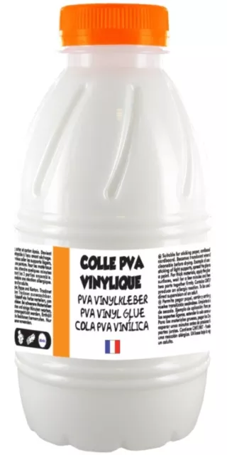 Cléopâtre Colle Blanche Pva Vinylique Flacon De 500Gr Transparent Apres Sechage