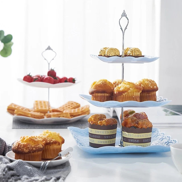 Torta Stand Comodo che Porta Elegante Ecocompatibile Three-Layer Struttura