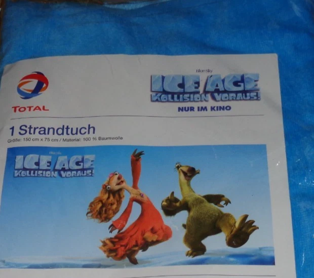 Ice Age 5 Strandtuch Mit Sid - 150x75 Cm Badetuch Für Echte Ice Age Fans