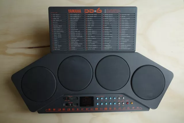 Yamaha DD-6 Digital Percussion 4 Pad Drum Kit Machine Portable With Power cable