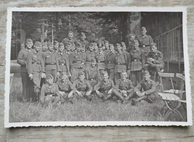 Soldaten Kameraden Luftwaffe Kompanie Kruppe 2.WK (14x9) Orig. Foto Postkarte