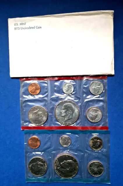 1975 US Mint Uncirculated Coin 1776-1976 Coin Set incl  2 IKE Dollar