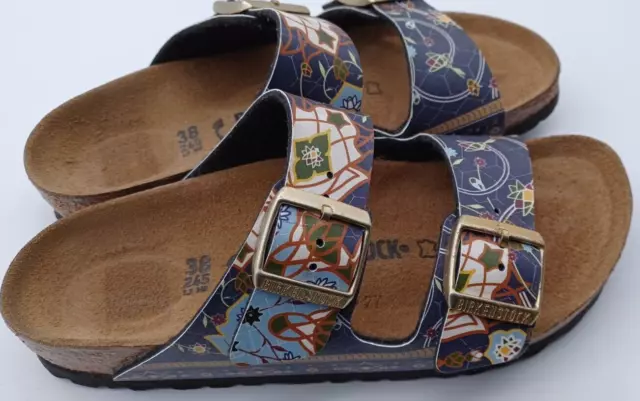 BIRKENSTOCK PAPILLIO BLUE Multicoloured Patterned Size 5 38 New