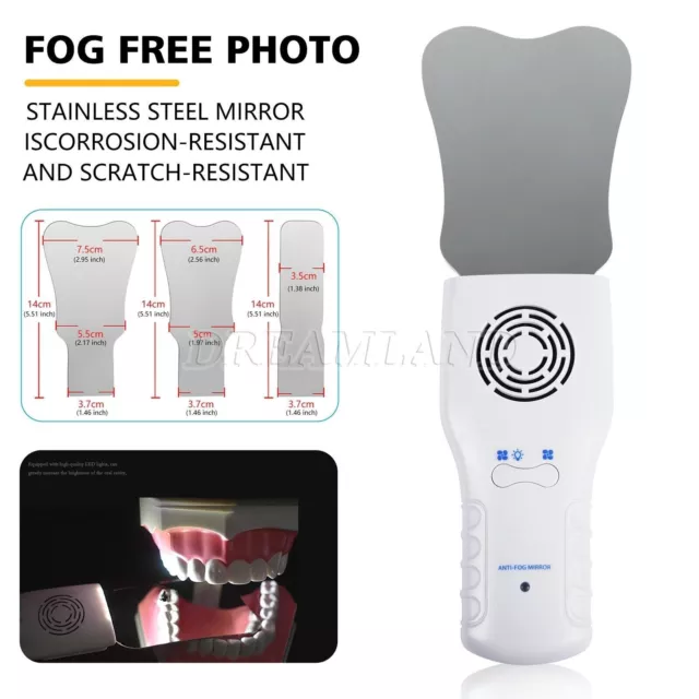 Dental Orthodontic Imaging LED 3 Fog free photo oral mirror Obervation Reflector