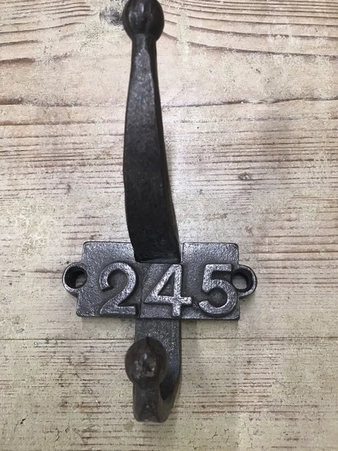 Original Antique Reclaimed Iron School Coat Hook Old Industrial Metal Vintage