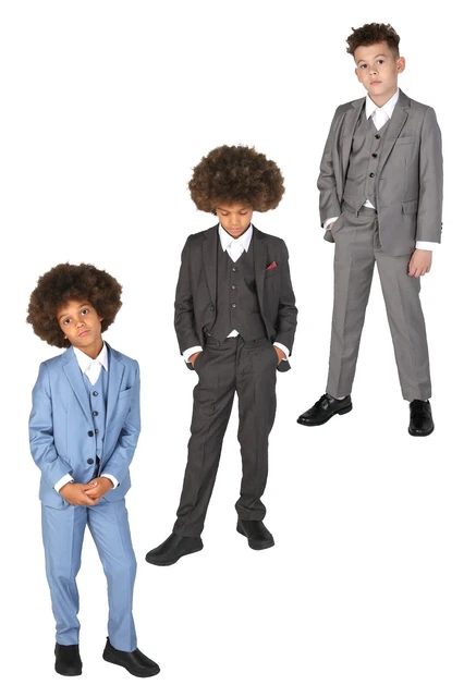 Boys Formal Suits Tailored Fit Wedding Prom Page Boy Complete Outfit Age 1-14