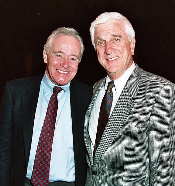 Jack Lemmon & Leslie Nielsen at ShoWest in Las Vegas, Nevada, - 1993 Old Photo 1