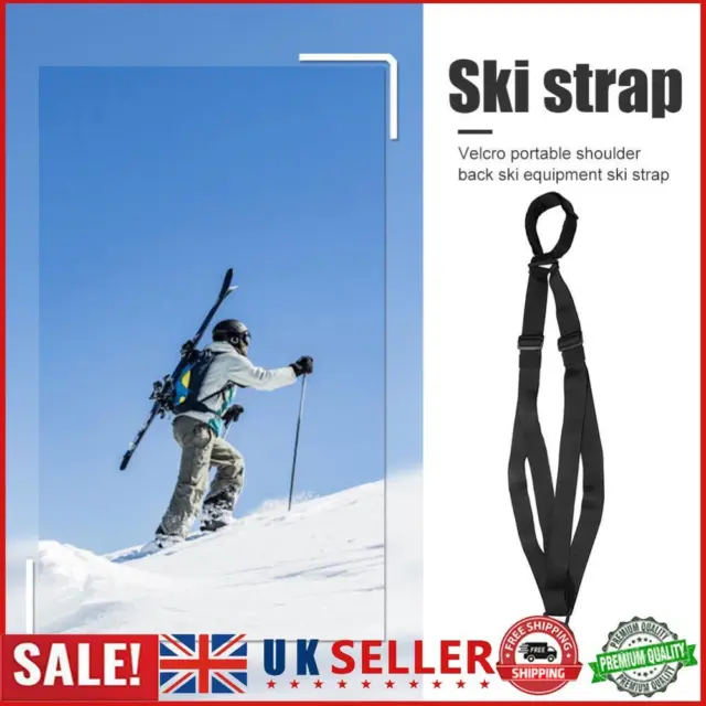 Ski Backpack Carrier Ski Carry Sling Strap Double Shoulder Backpack Fixed Belts