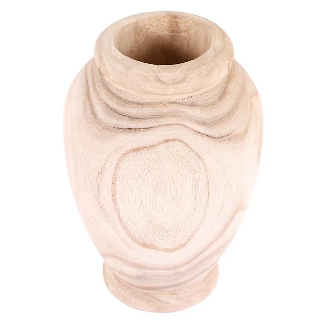 Vaso nel Legno Decorazione Tavolo da Soggiorno Articoli nel Legno Massello  D9K1
